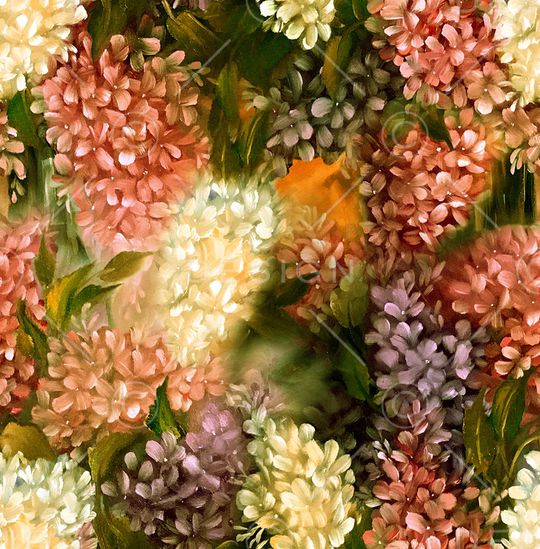 绣球花印花华亿平台图片