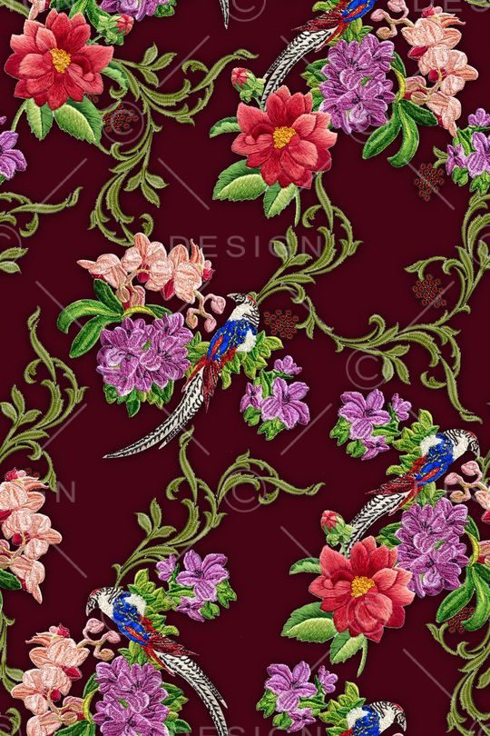 卷草印花华亿平台图片