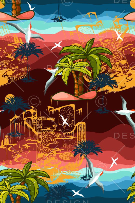 抽象印花华亿平台图片