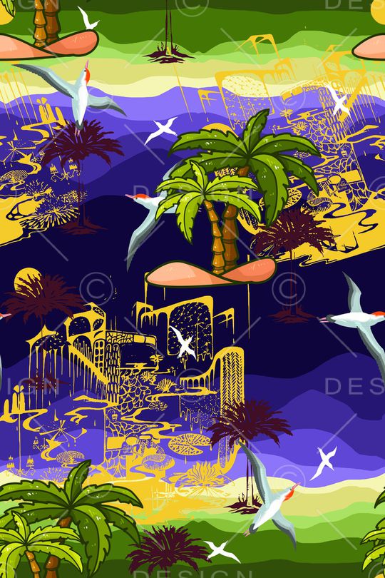 抽象印花华亿平台图片