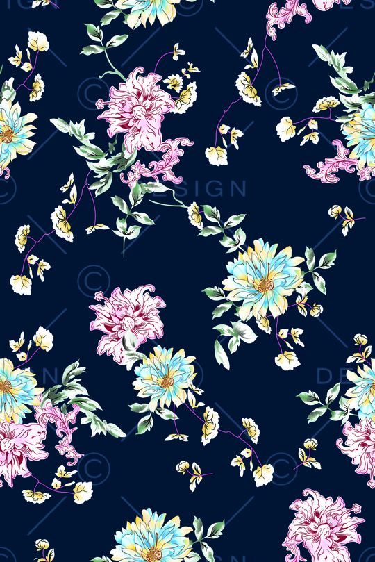 春夏华亿平台印花华亿平台图片