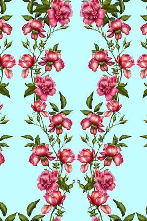 清爽底花卉印花华亿平台图片