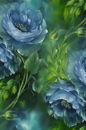 手绘大花印花华亿平台图片