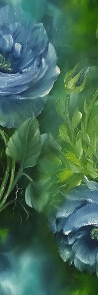 手绘大花印花华亿平台图片