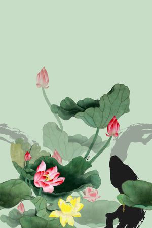 清爽底花卉印花华亿平台图片