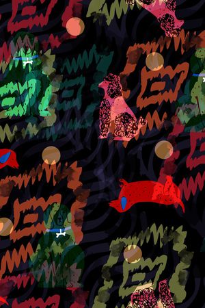 动物纹印花华亿平台图片