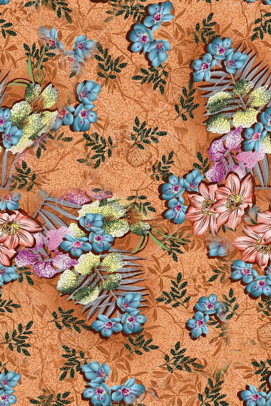 小碎花印花华亿平台图片