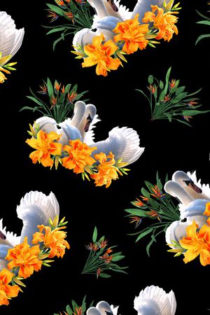 花卉印花华亿平台图片