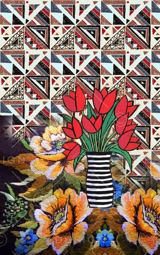 几何印花华亿平台图片