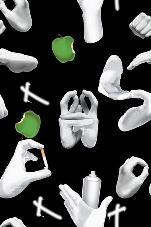 男装创意印花印花华亿平台图片