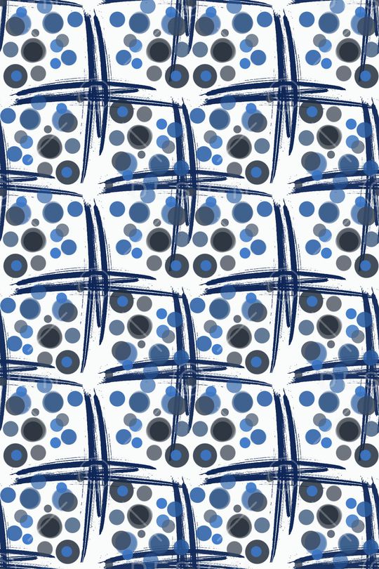 圆圈与波点印花华亿平台图片