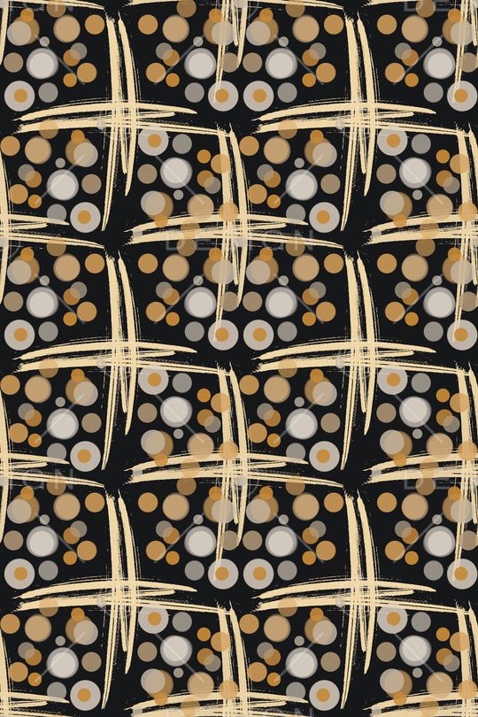 圆圈与波点印花华亿平台图片