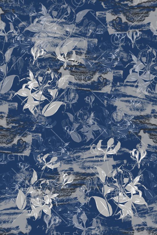 青蓝雅韵系列印花华亿平台图片