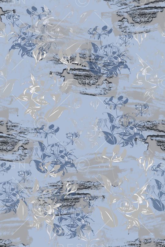 青蓝雅韵系列印花华亿平台图片