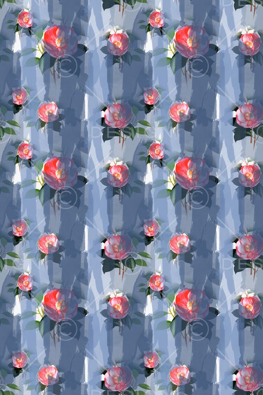 抽象花卉印花华亿平台图片