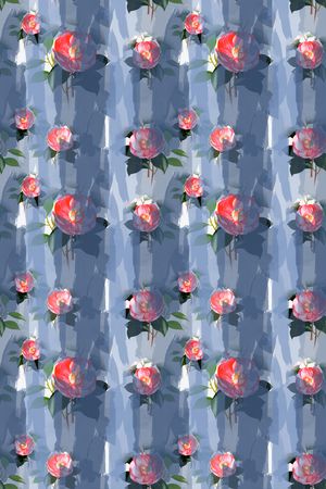 抽象花卉印花华亿平台图片