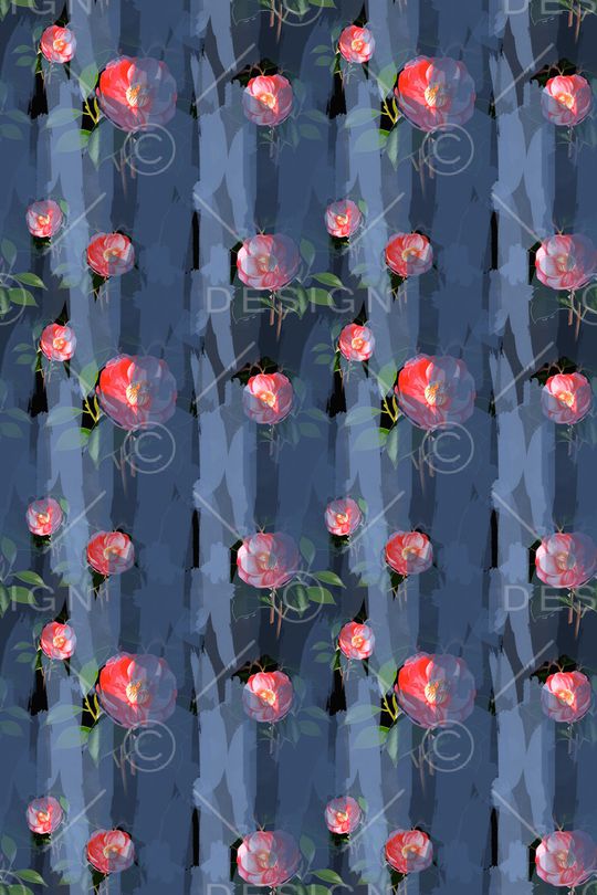 抽象花卉印花华亿平台图片