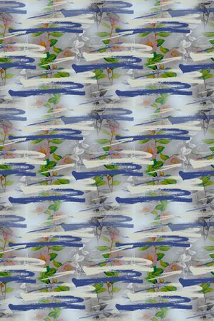 手绘线条笔触印花华亿平台图片