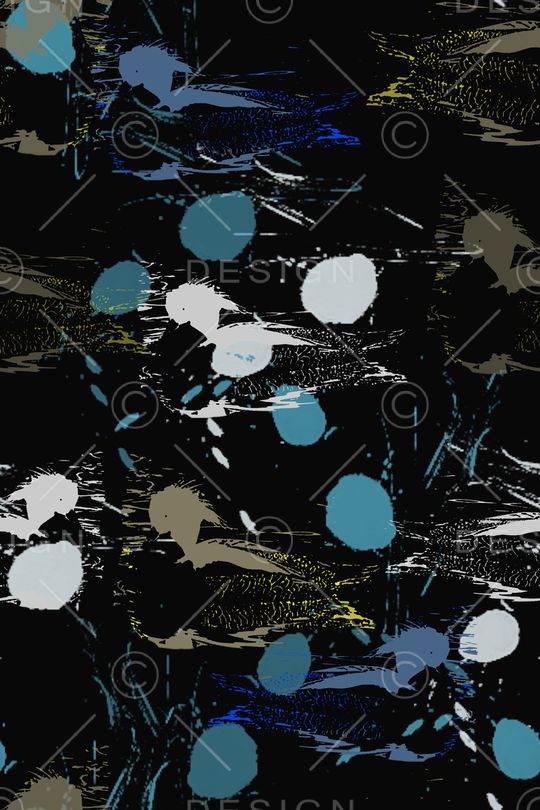 抽象花卉印花华亿平台图片