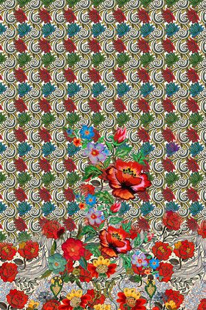 花卉印花华亿平台图片