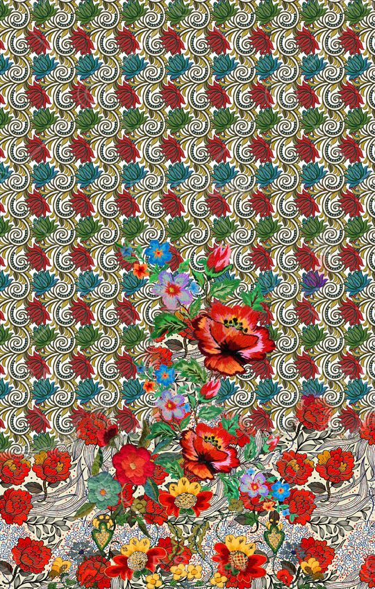 花卉印花华亿平台图片