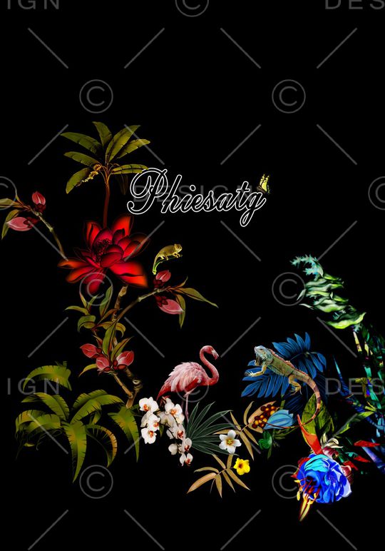 花朵花卉叶子印花华亿平台图片