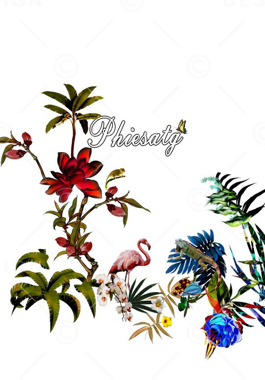 花朵花卉叶子印花华亿平台图片