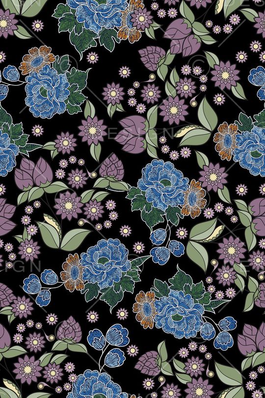 花卉印花华亿平台图片