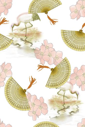 1194870-扇子仙鹤小花束-1