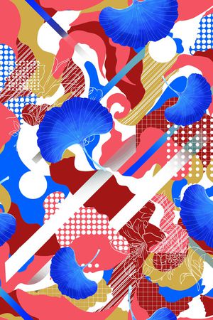 抽象印花华亿平台图片