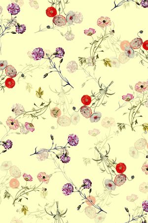 春夏华亿平台印花华亿平台图片