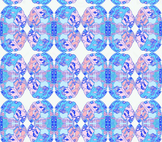 传统纹样印花华亿平台图片