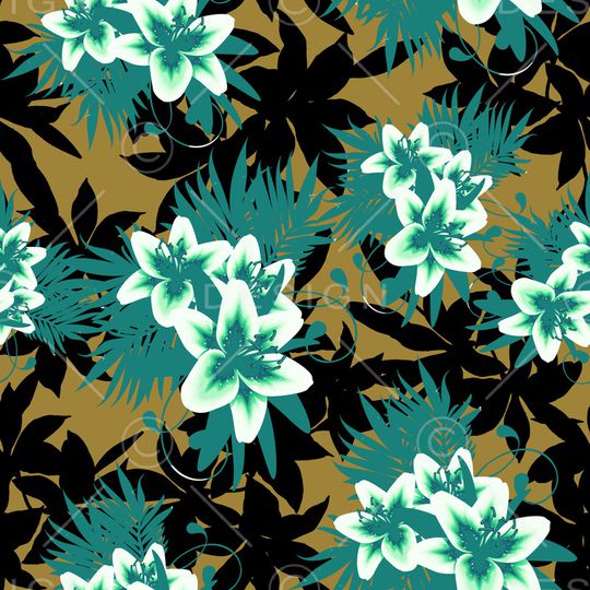 绿植树叶印花华亿平台图片