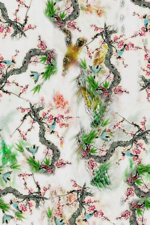 梅花印花华亿平台图片