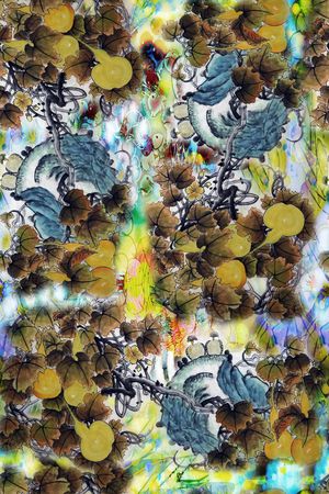 仙鹤印花华亿平台图片