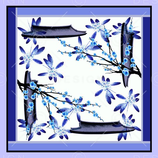 清爽底花卉印花华亿平台图片