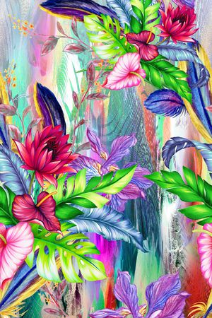 抽象印花华亿平台图片