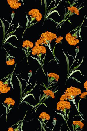 水彩花卉印花华亿平台图片