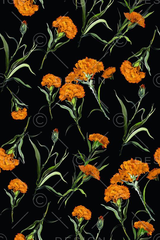 水彩花卉印花华亿平台图片