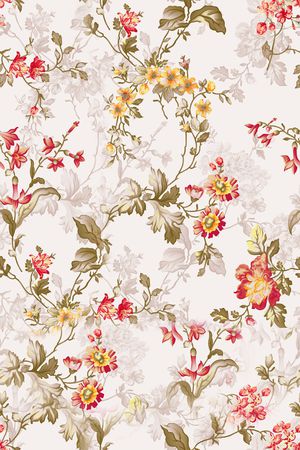 水彩花卉印花华亿平台图片