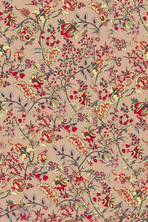 水彩花卉印花华亿平台图片