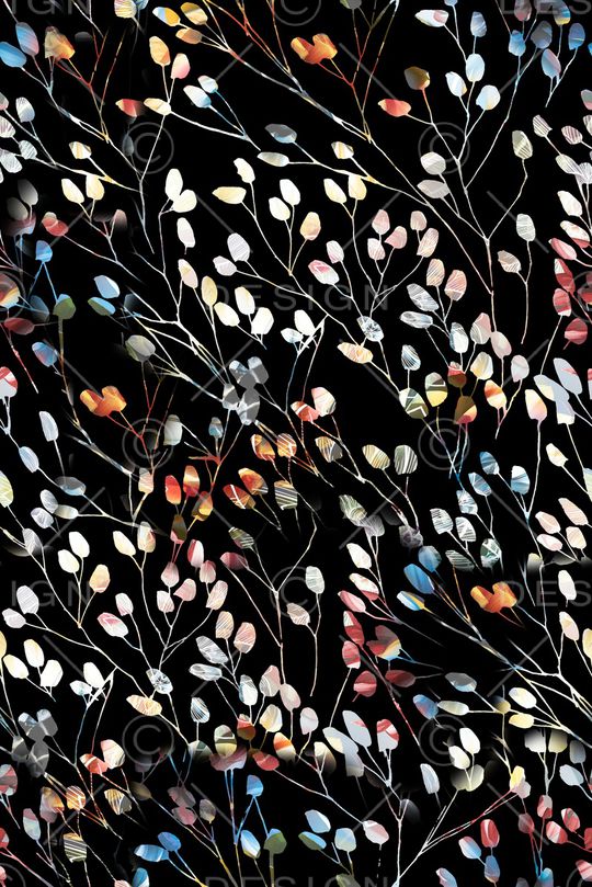 水彩花卉印花华亿平台图片