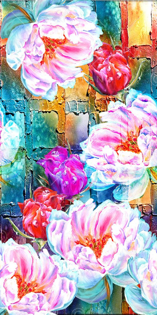 洋阳---花卉印花华亿平台图片