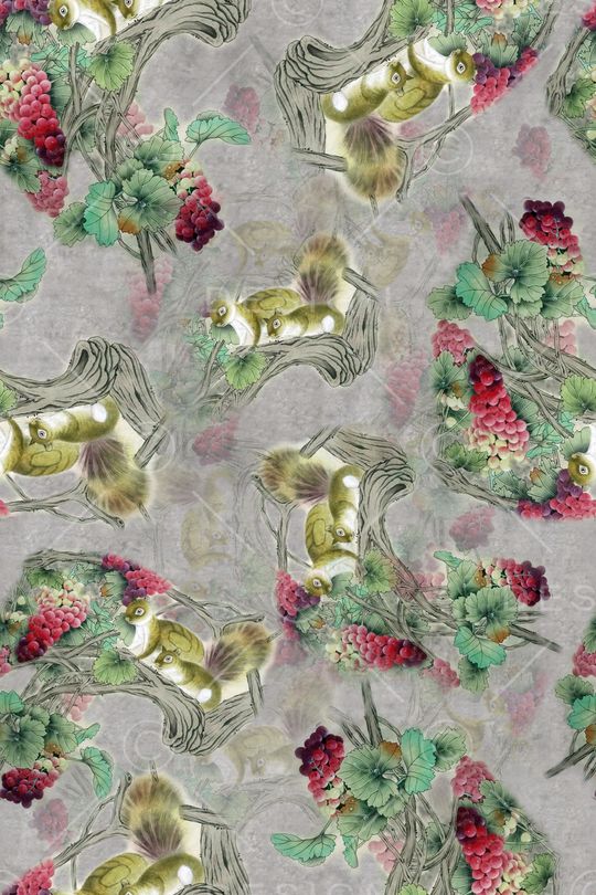 松鼠印花华亿平台图片