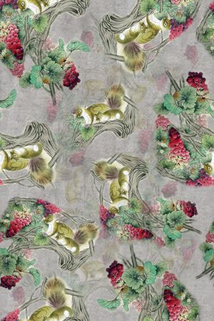 松鼠印花华亿平台图片