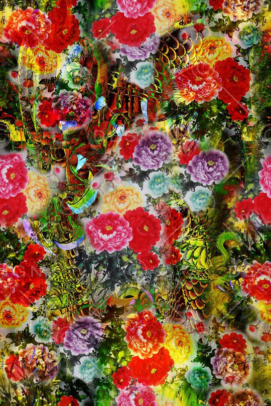 旗袍印花华亿平台图片