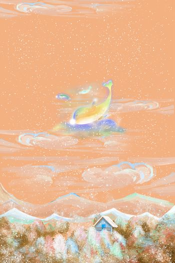 1195855-梦幻童话风风景鲸鱼-1