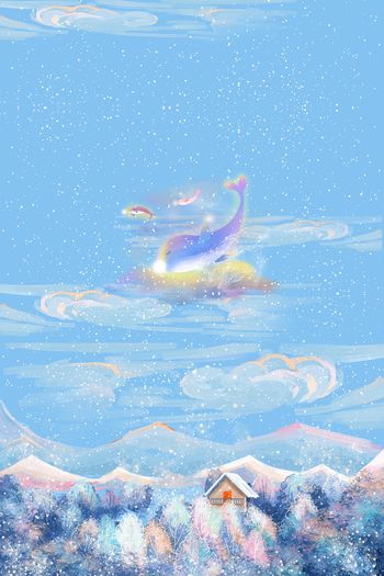 1195860-梦幻童话风风景鲸鱼