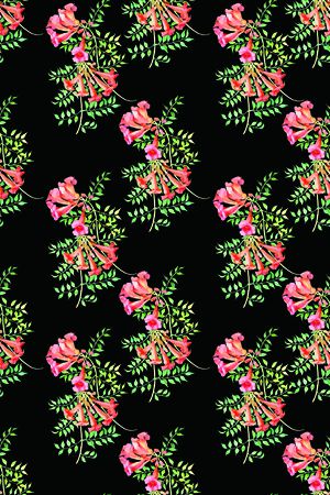 手绘花卉印花华亿平台图片