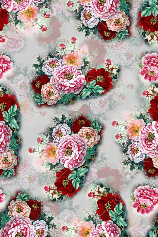 牡丹印花印花华亿平台图片